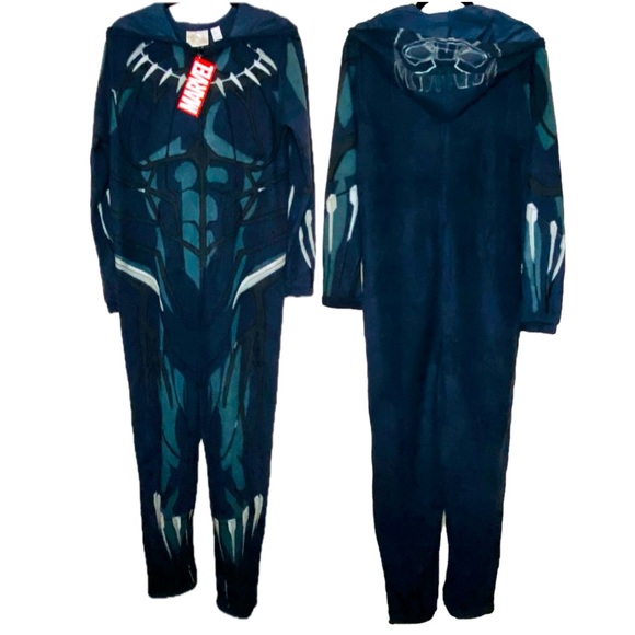 Bioworld MARVEL Black Panther Men's Hooded Union Suit Sz S - Picture 5 of 7